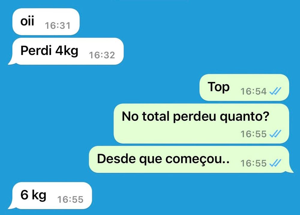 Conversa real de acompanhamento com aluno pelo WhatsApp